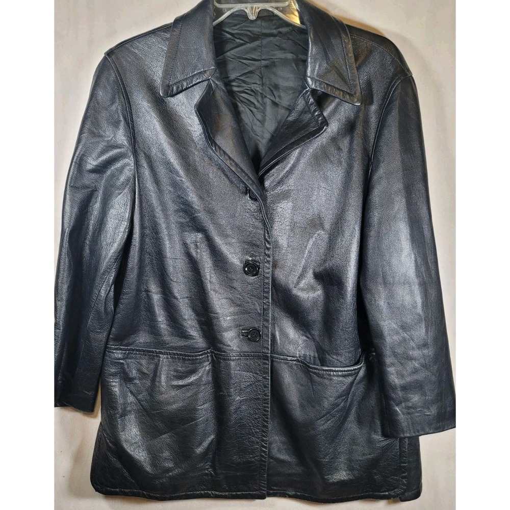 Cinzia Italian Leather Jacket Italian Size 46 (Mens Size 36 or Womens Size 10)